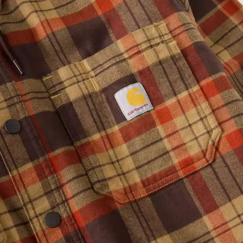 Hamilton geruite overhemd met capuchon voor heren in relaxte pasvorm - Shirtjassen voor heren