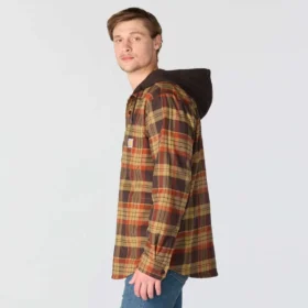 Hamilton geruite overhemd met capuchon voor heren in relaxte pasvorm – Shirtjassen voor heren