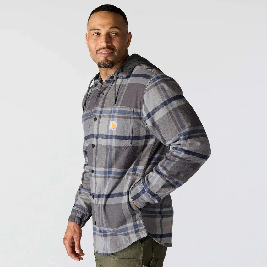 Hamilton geruite overhemd met capuchon voor heren in relaxte pasvorm - Shirtjassen voor heren