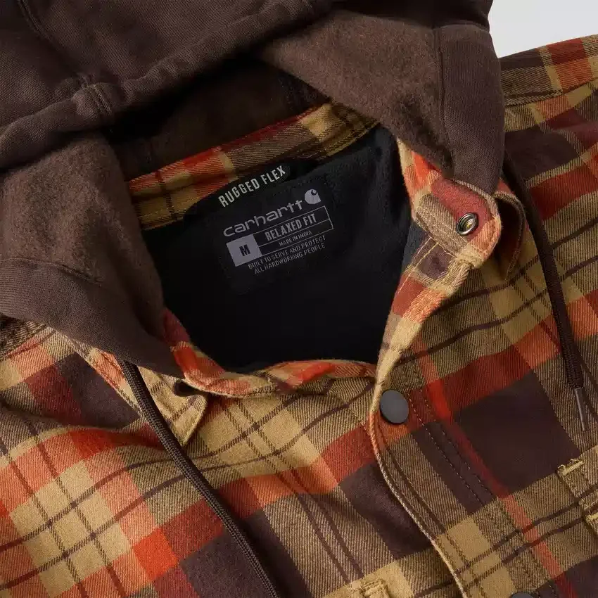 Hamilton geruite overhemd met capuchon voor heren in relaxte pasvorm - Shirtjassen voor heren