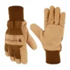 Handschoenen met gebreide manchet van synthetisch suède