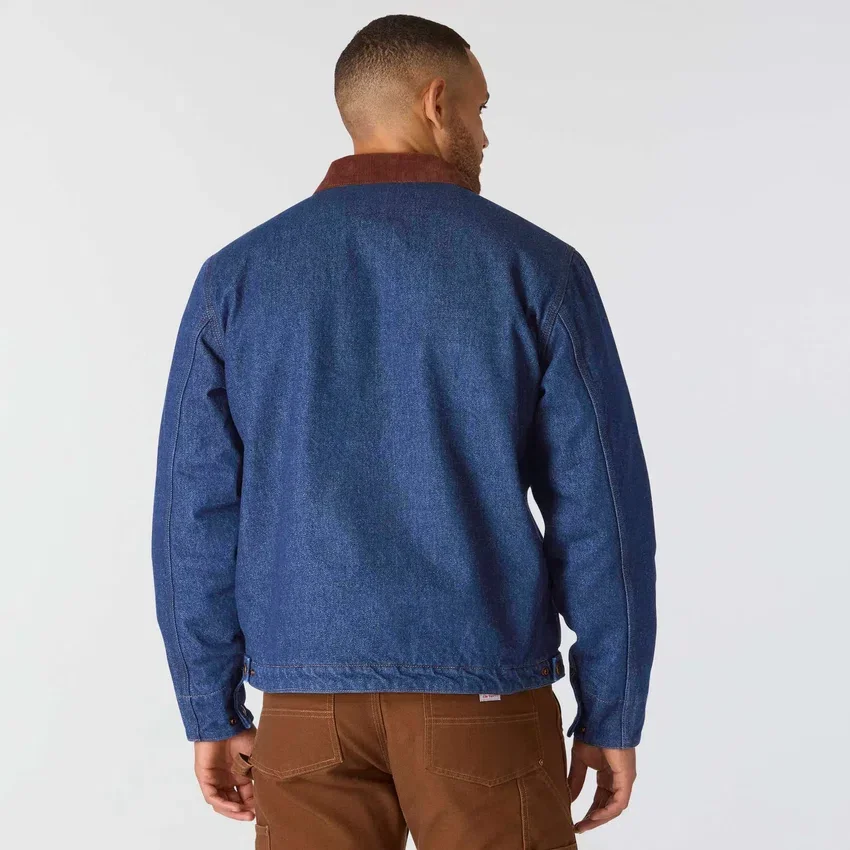 Heren Crafted Series denim Chore Coat met sherpa-voering