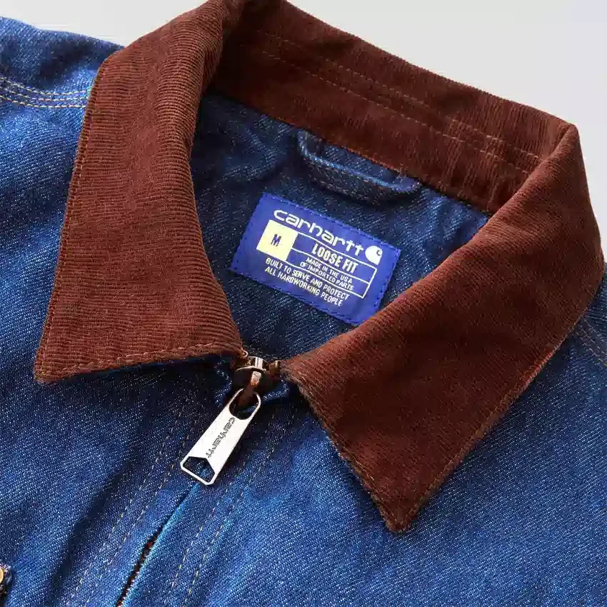 Heren Crafted Series denim Chore Coat met sherpa-voering