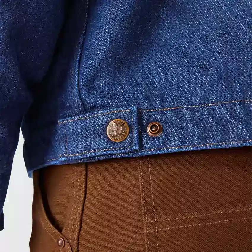 Heren Crafted Series denim Chore Coat met sherpa-voering