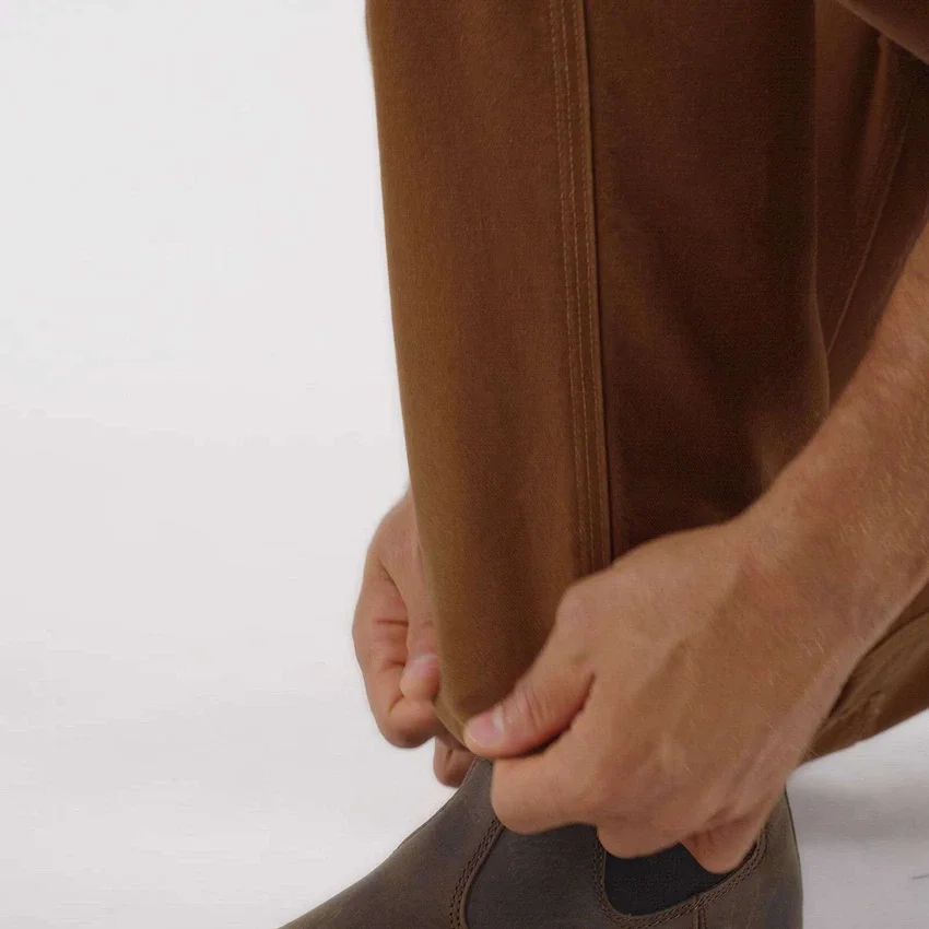 Heren Crafted Series loszittende rechte broek van duck met dubbele knieversterking voor timmerlieden