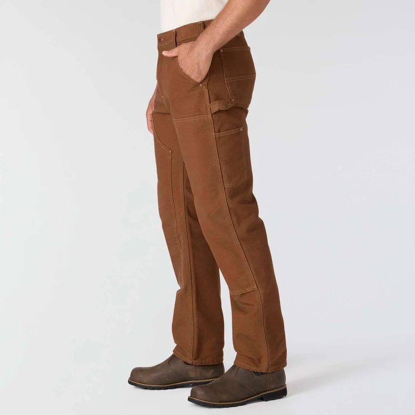 Heren Crafted Series loszittende rechte broek van duck met dubbele knieversterking voor timmerlieden