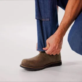 Heren Crafted Series: loszittende werkjeans met rechte pijpen en dubbele knieversterking
