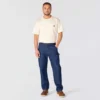 Heren Crafted Series: loszittende werkjeans met rechte pijpen en dubbele knieversterking