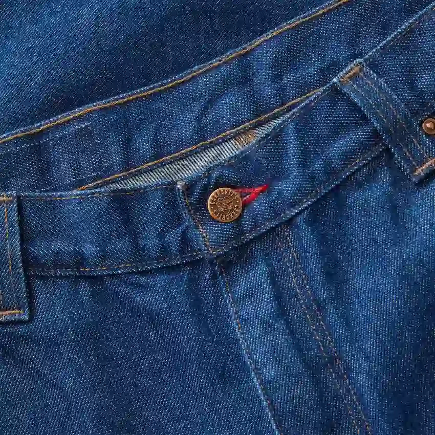 Heren Crafted Series: loszittende werkjeans met rechte pijpen en dubbele knieversterking
