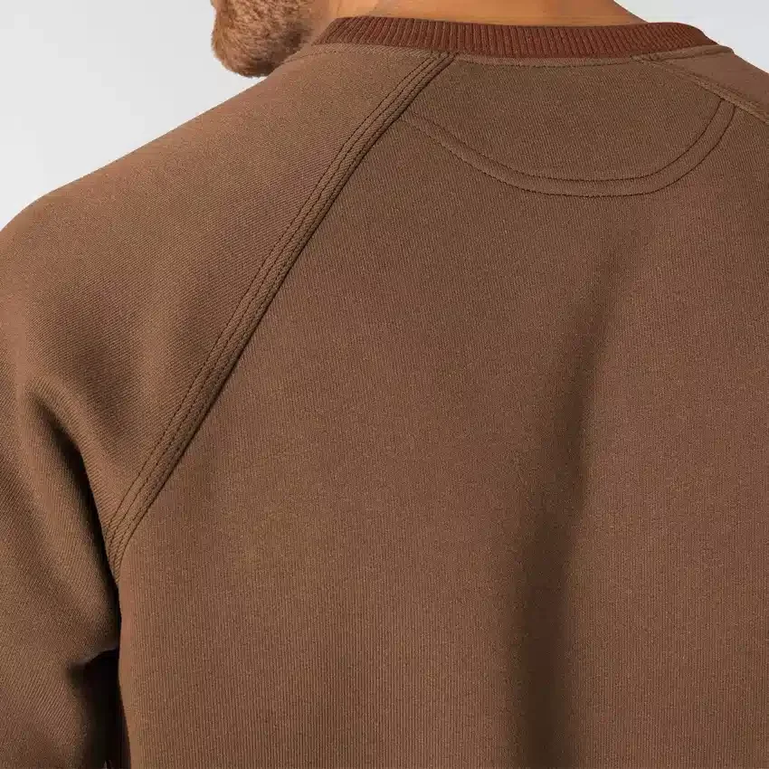 Heren Crafted Series zwaar fleece-Sweatshirt met ronde hals