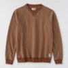 Heren Crafted Series zwaar fleece-Sweatshirt met ronde hals