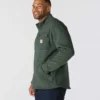 Heren fleece-trui met kwartritssluiting en relaxte pasvorm