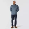 Heren fleece-trui met kwartritssluiting en relaxte pasvorm