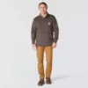 Heren fleece-trui met kwartritssluiting en relaxte pasvorm