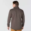 Heren fleece-trui met kwartritssluiting en relaxte pasvorm