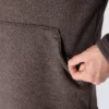 Heren fleece-trui met kwartritssluiting en relaxte pasvorm