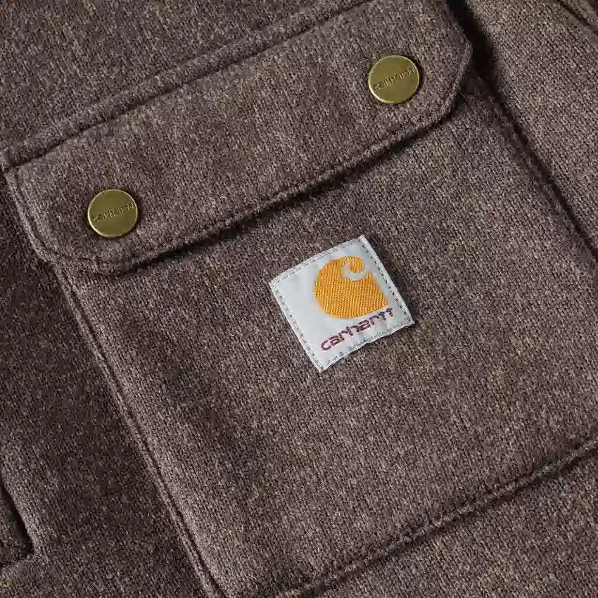 Heren fleece-trui met kwartritssluiting en relaxte pasvorm