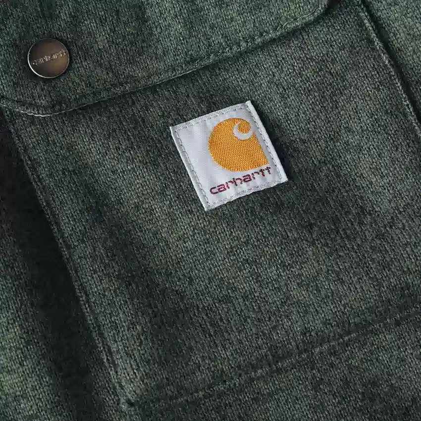 Heren fleece-trui met kwartritssluiting en relaxte pasvorm