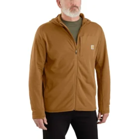 Heren Force fleece-gevoerde, vochtafvoerende hoodie met ritssluiting