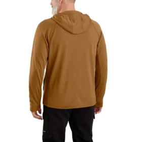 Heren Force fleece-gevoerde, vochtafvoerende hoodie met ritssluiting