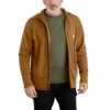 Heren Force fleece-gevoerde, vochtafvoerende hoodie met ritssluiting