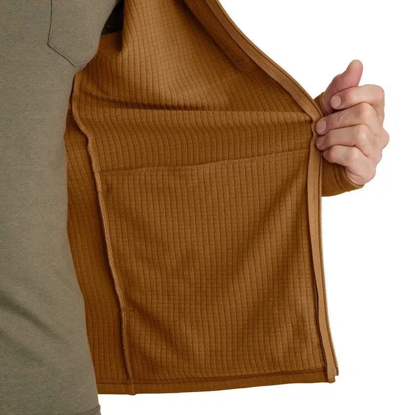 Heren Force fleece-gevoerde, vochtafvoerende hoodie met ritssluiting