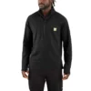 Heren Force fleecegevoerde, vochtafvoerende pullover met halve rits