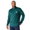Heren Force fleecegevoerde, vochtafvoerende pullover met halve rits
