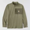 Heren Force fleecegevoerde, vochtafvoerende pullover met halve rits