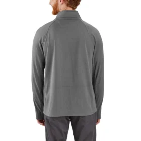 Heren Force fleecegevoerde, vochtafvoerende pullover met halve rits