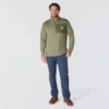 Heren Force fleecegevoerde, vochtafvoerende pullover met halve rits