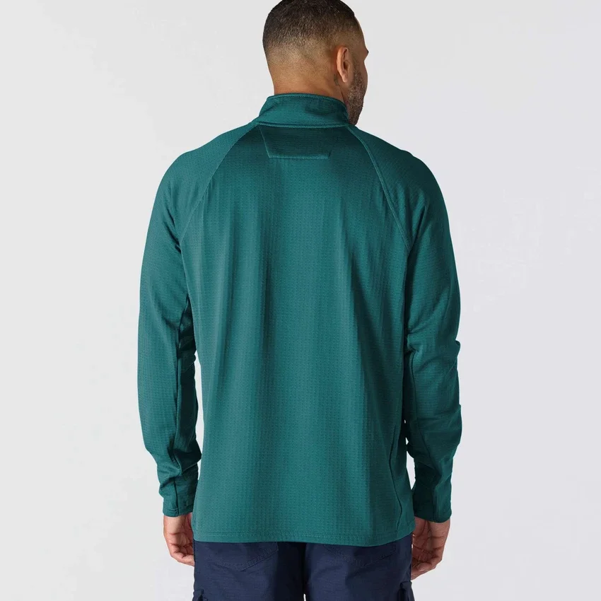 Heren Force fleecegevoerde, vochtafvoerende pullover met halve rits