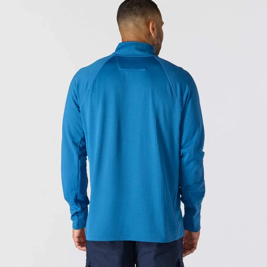 Heren Force fleecegevoerde, vochtafvoerende pullover met halve rits