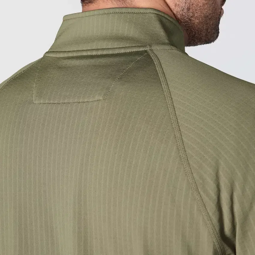 Heren Force fleecegevoerde, vochtafvoerende pullover met halve rits