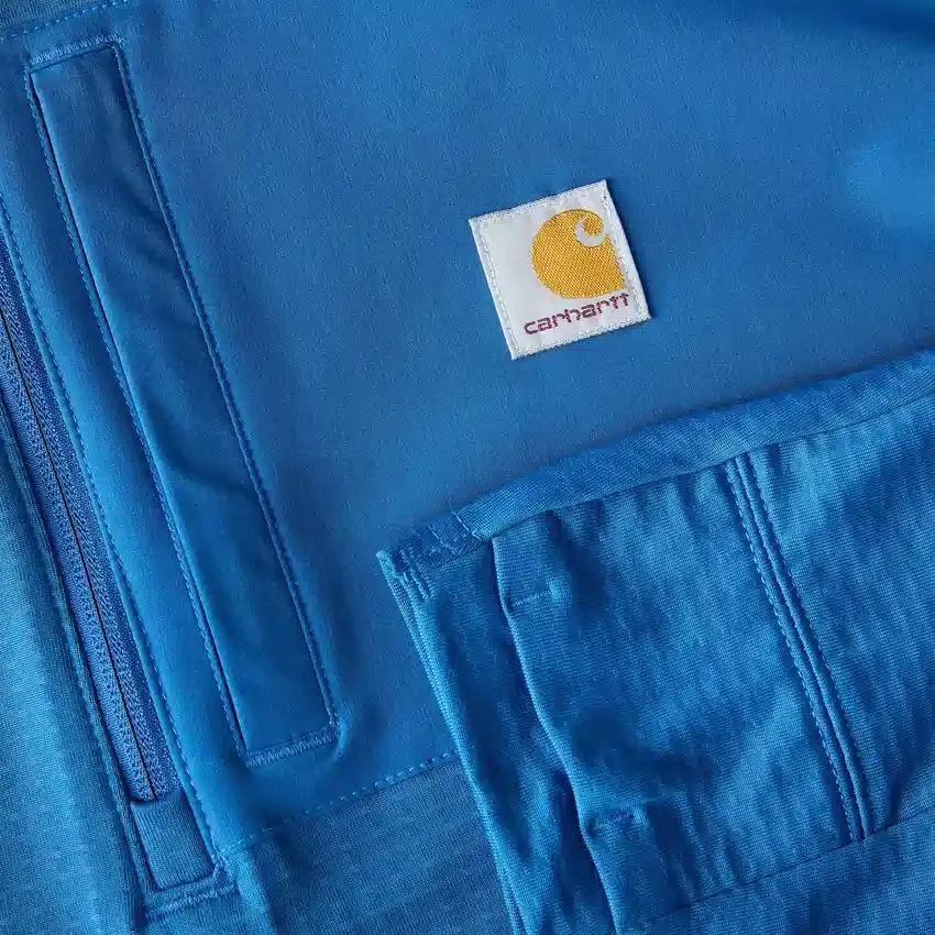 Heren Force fleecegevoerde, vochtafvoerende pullover met halve rits