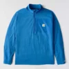 Heren Force fleecegevoerde, vochtafvoerende pullover met halve rits