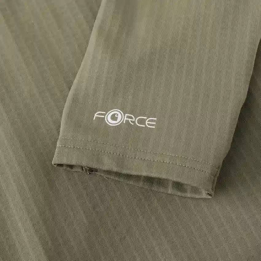 Heren Force fleecegevoerde, vochtafvoerende pullover met halve rits
