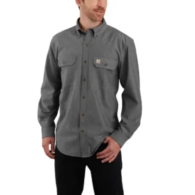 Heren Fort Loose Fit chambray-overhemd met lange armstukken - Overhemden voor heren
