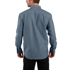 Heren Fort Loose Fit chambray-overhemd met lange armstukken – Overhemden voor heren