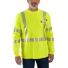 Heren FR High Visibility Force Overhemd met losse pasvorm, armstukken van lange lengte, klasse 3