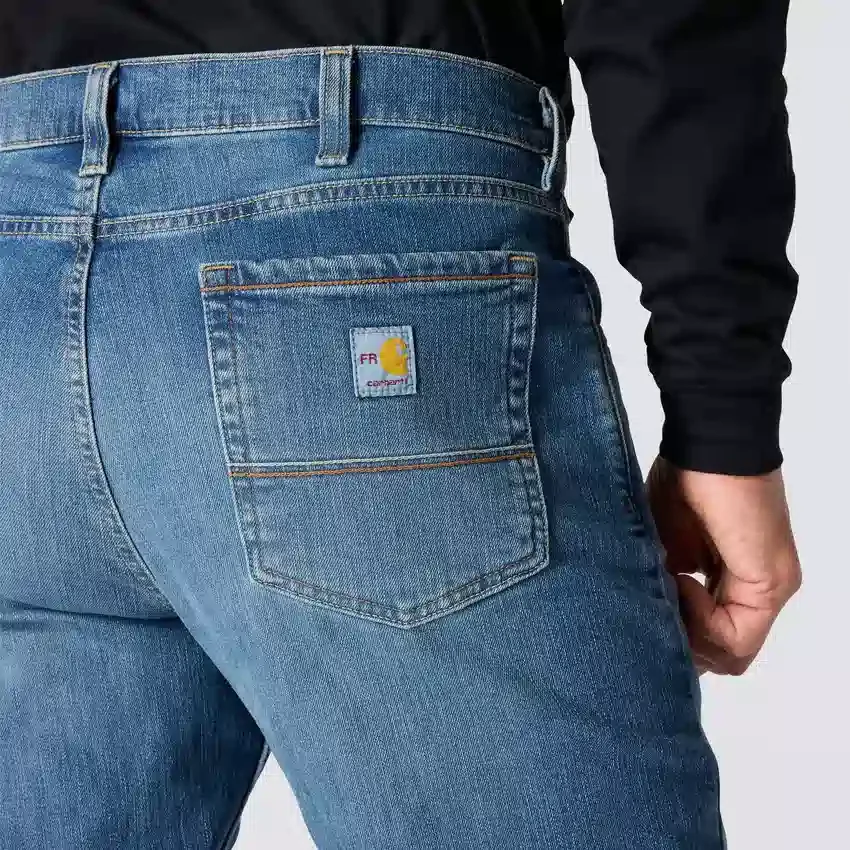 Heren FR-jeans met relaxte pasvorm, rechte pijpen en Rugged Flex™ - Vlamwerende jeans