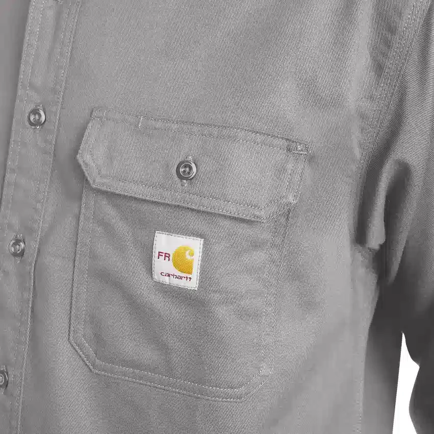 Heren Fr Loose Fit twill overhemd met lange armstukken