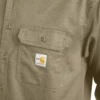 Heren Fr Loose Fit twill overhemd met lange armstukken