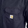 Heren Fr Loose Fit twill overhemd met lange armstukken