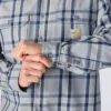 Heren Fr losvallend geruit twill-overhemd met lange armstukken - Vlamwerende overhemden