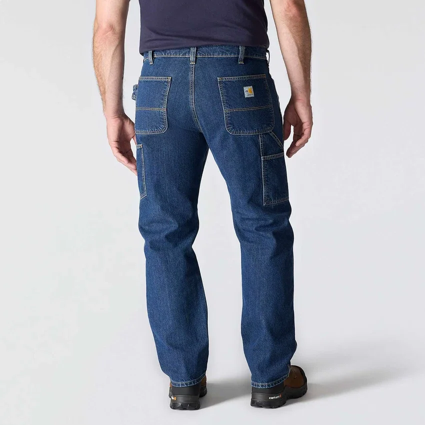 Heren Fr loszittende werkjeans met rechte pijpen, brandwerend