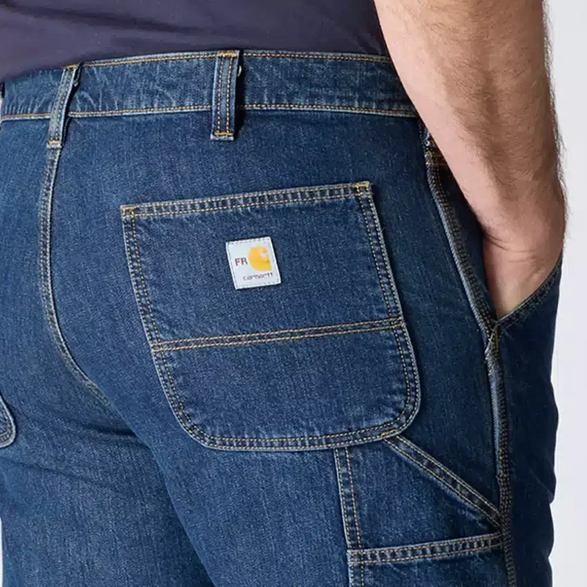 Heren Fr loszittende werkjeans met rechte pijpen, brandwerend