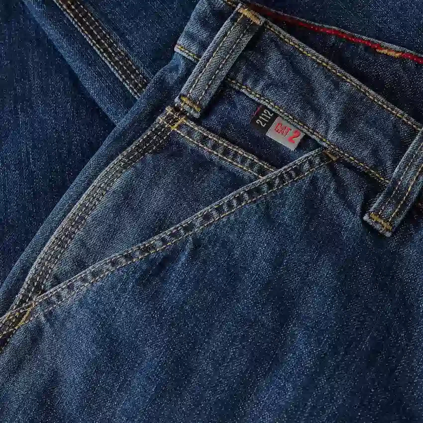 Heren Fr loszittende werkjeans met rechte pijpen, brandwerend