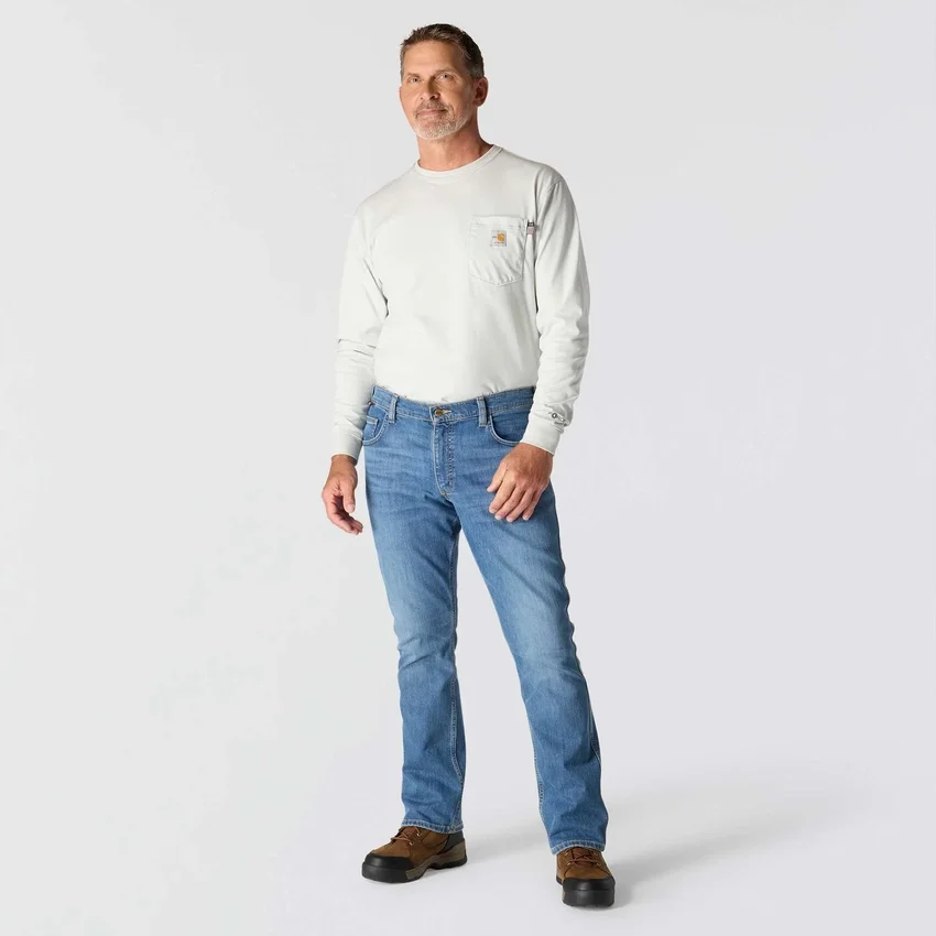 Heren FR Relaxed Fit Bootcut Rugged Flex brandwerende werkjeans
