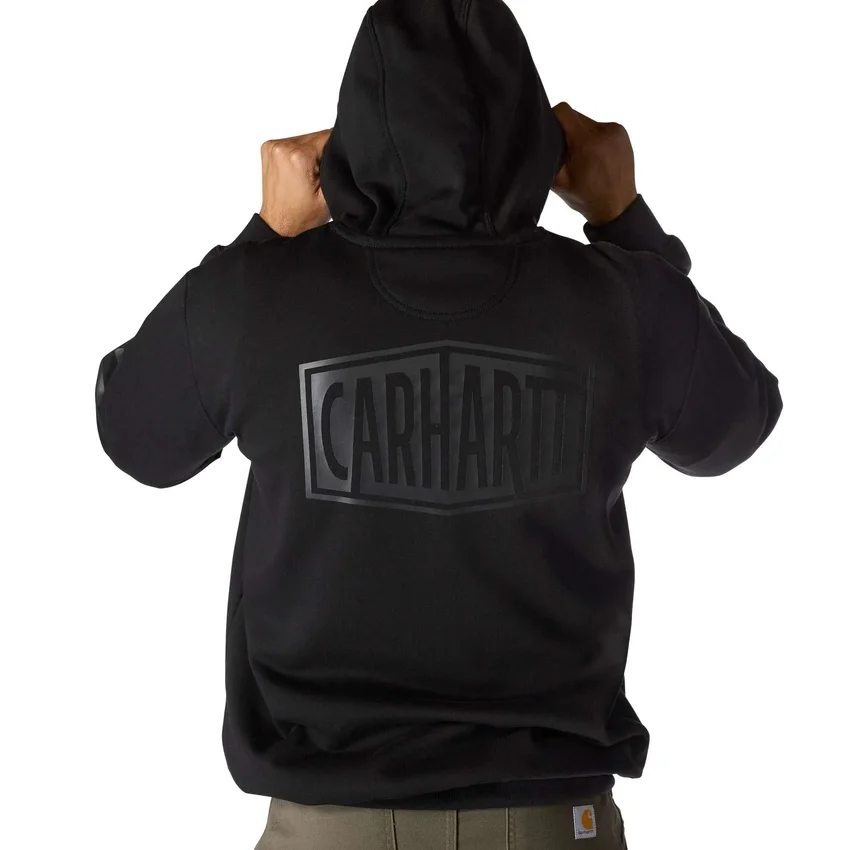 Heren hoodie met losse pasvorm, middelzwaar, logo en print - Rain Defender-Hoodies